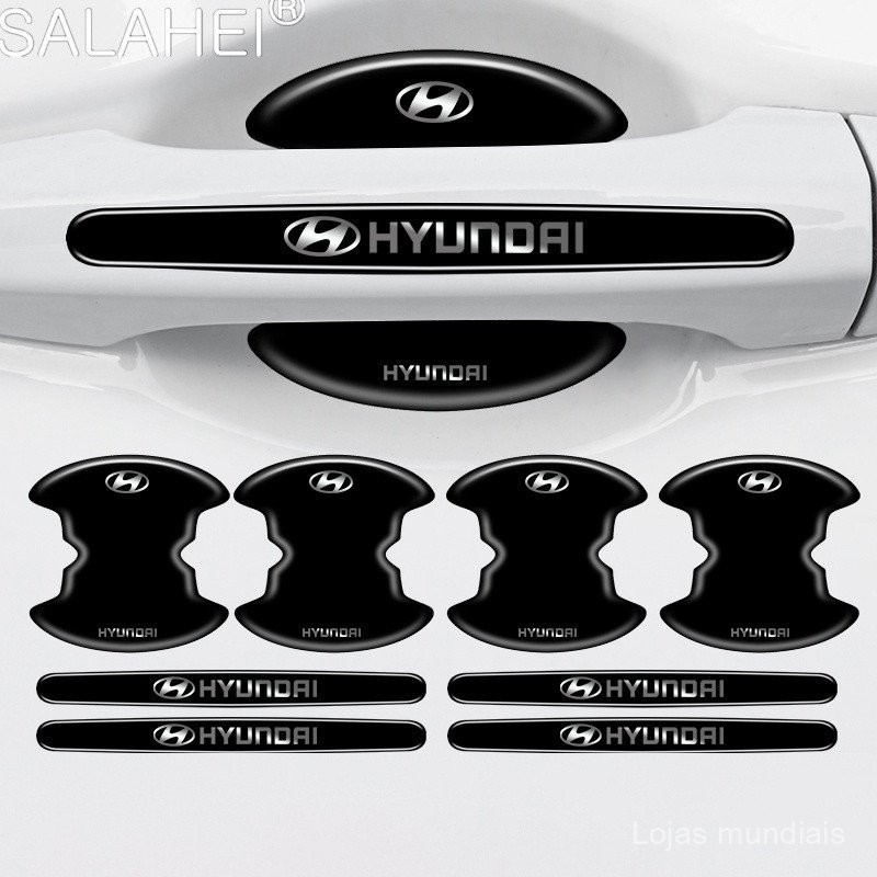 Para Hyundai Tucson I30n I35 Accent Veloster Solaris Kona Elantra, Protetor Adesivo para Maçaneta de Porta de Carro GSE7