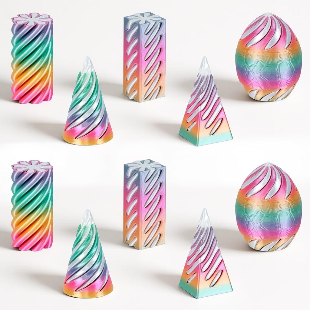 Conjunto de 5 pacotes de 2 brinquedos antiestresse em formato de cone espiral impossível, brinquedo de passagem em pirâm