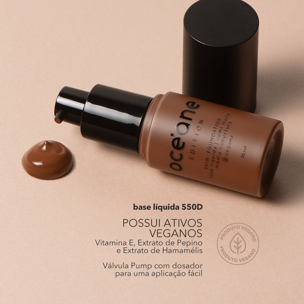 Base Líquida Escura Semi-Matte – Skin Foundation 550d Océane Edition 35ml