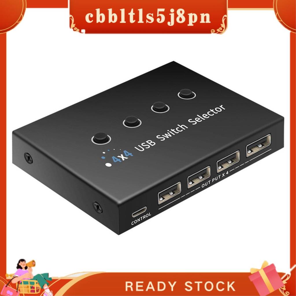 cbbltls5j8pn Alto-Falante 4 Em 4 Saídas KVM USB2.0 Switch Hub Adaptador USB2.0 Impressora Splitter Switcher Para PC Lapt