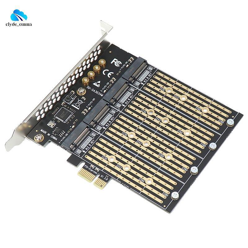 1 Peça 10 Gbps Para PCI Express X1 Adaptador-E M . 2 Placa De Expansão Riser B Chave M2 4 Portas NGFF SATA SSD