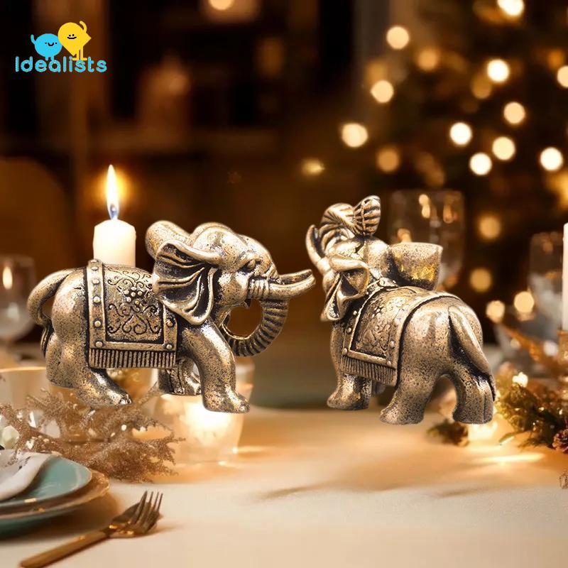 Idealistas Cobre Luy Elefante Pequenos Ornamentos Latão Bênção Estatueta Em Miniatura Antigo Bronze Estátua Animal Agrad