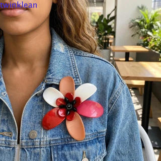 Broche De Flor Acrílica TWINKLEAN , Alfinete De Crachá Grande Exagerado Com Pétalas Florais , Design De Nicho