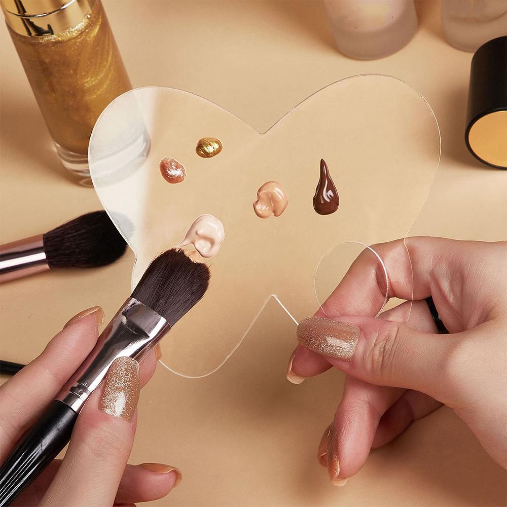 Paleta De Mistura De Base Acrílica TKEY Bandeja Cores De Maquiagem Para Líquida Batom Corretivo Nail Art Polonês Placa F