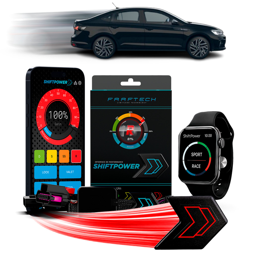 Shiftpower Chip Acelerador Tira Atraso Pedal Virtus 2018 até 2026 FT-SP18+ Carpl