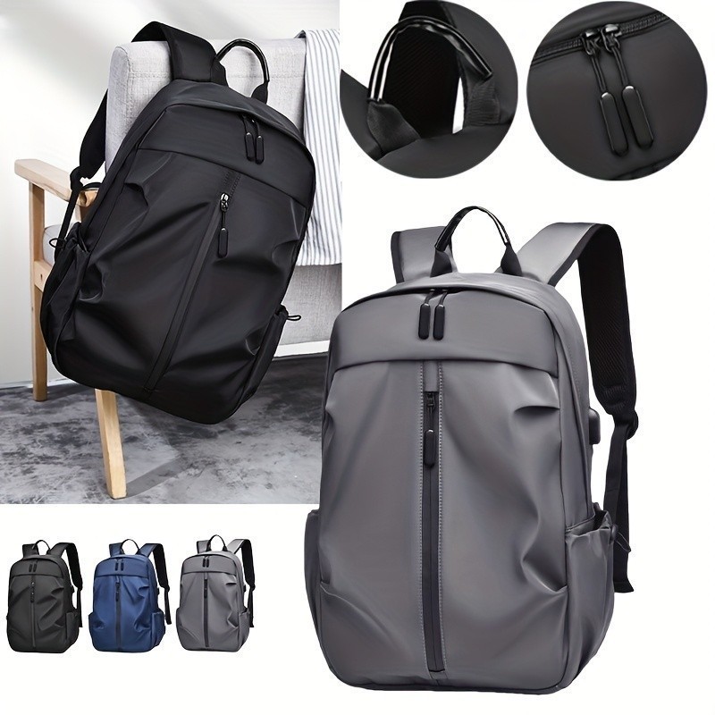Mochila Masculina E FemininaVersátil Leve De 20L Escolar Resistente Com Compartimento Para Laptop De Carregamento USB