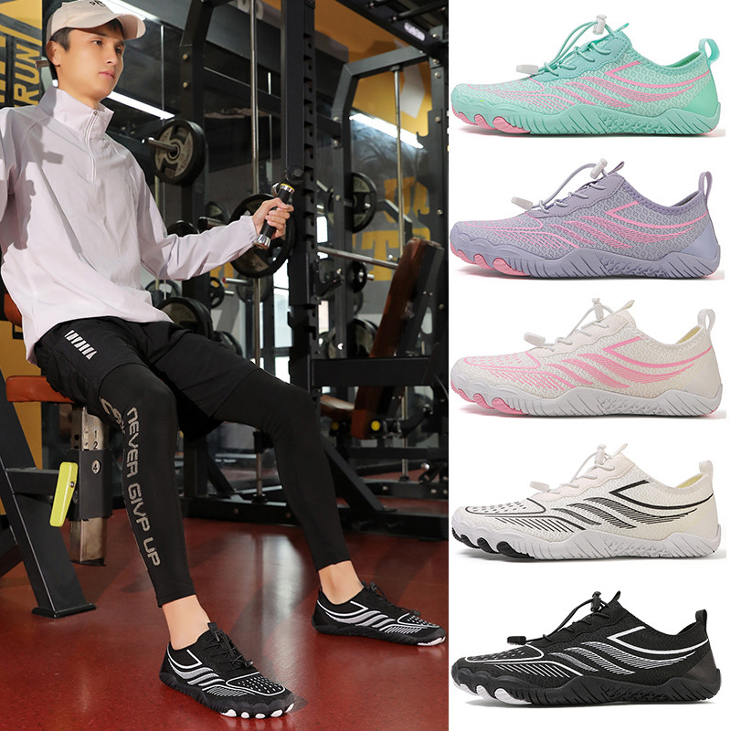 Sapatos de Fitness Indoor masculino ginásio pórtico máquina de remo sapatos especiais leve respirável feminino Yoga pula