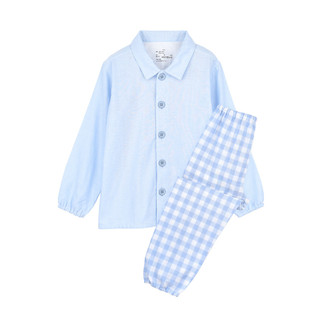 Conjunto de pijama infantil sem costura de gaze de camada dupla de algodão