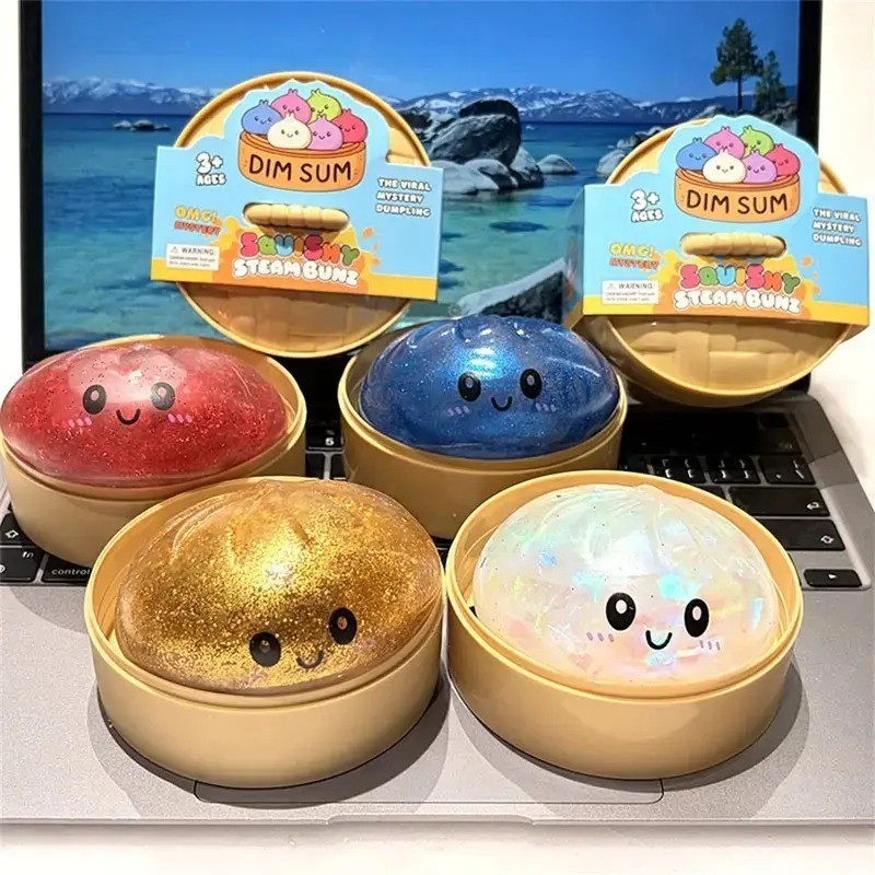 Brinquedo Espremedor De Bolinho Espumante Arco-Íris , Várias Cores De Fragrância , Pães Com mini Gaiolas