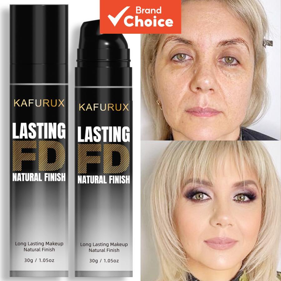 Creme de base líquida KAFURUX de cor facial, controle de oleosidade, corretivo fosco, à prova d'água, cobertura total,