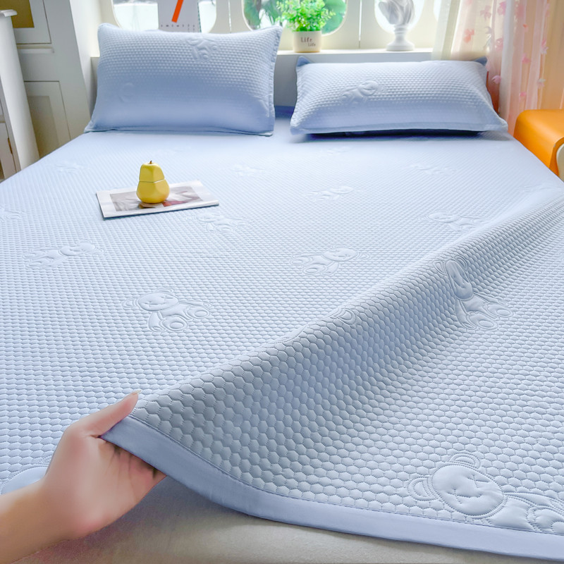 Novo estilo de lençol de seda gelo, tapete de resfriamento respirável fresco, tapete de ar condicionado, combinação de f