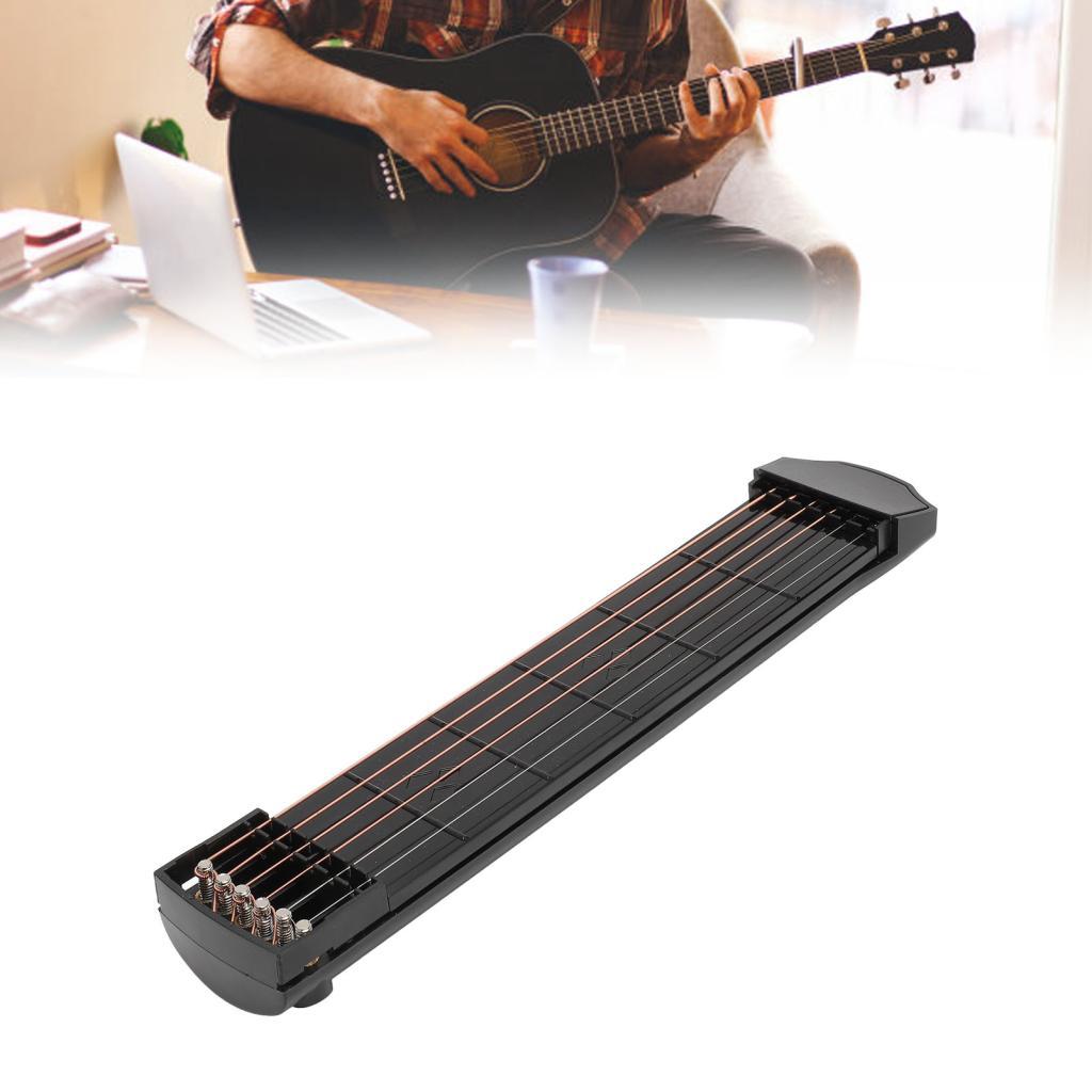 Doplay-BR Mingzhe Guitarra Prática Pescoço 6 Cordas Trastes Portátil Pocket Chord Trainer para Crianças Iniciantes
