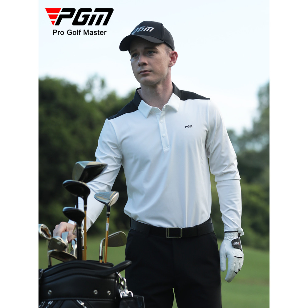 PGM Novo Estilo Roupas de Golfe Camiseta Masculina de Manga Comprida Primavera Esportes Top Roupas Masculinas Camisa pol