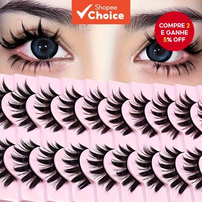 Cílios Little Devil Manga-Extensões Grossas De Olhos Em Quadrinhos Estilo Barbie , Aglomerados Individuais De Cosplay Es