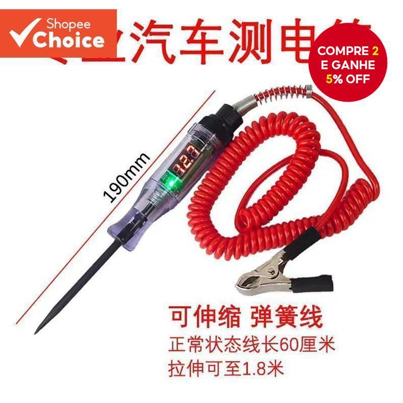 Caneta De Luz De Teste De Carro 12V 24V Testador De Circuito Digital LED Detector De Tensão Analisador De Bateria Para F
