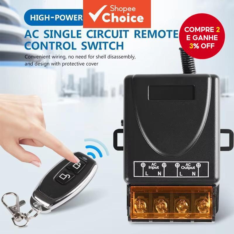 Interruptor de Controle Remoto RF de Alta Potência para Bomba de Água/Motor / 433MHz / AC220V / 30A