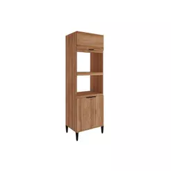 Paneleiro de Cozinha Alpha 2511 Torre Quente c/ 2 Fornos 3 Portas 70cm Freijo - Carraro