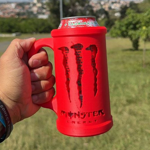 Copo Porta Lata Monster 473 Ml - personalizado com seu nome