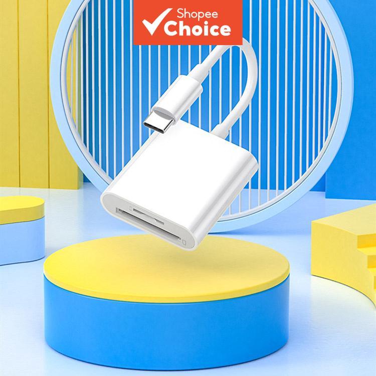 Adaptador USB C para Cartão de Memória TF Leitor de Cartões SD para Samsung MacBook Tablets