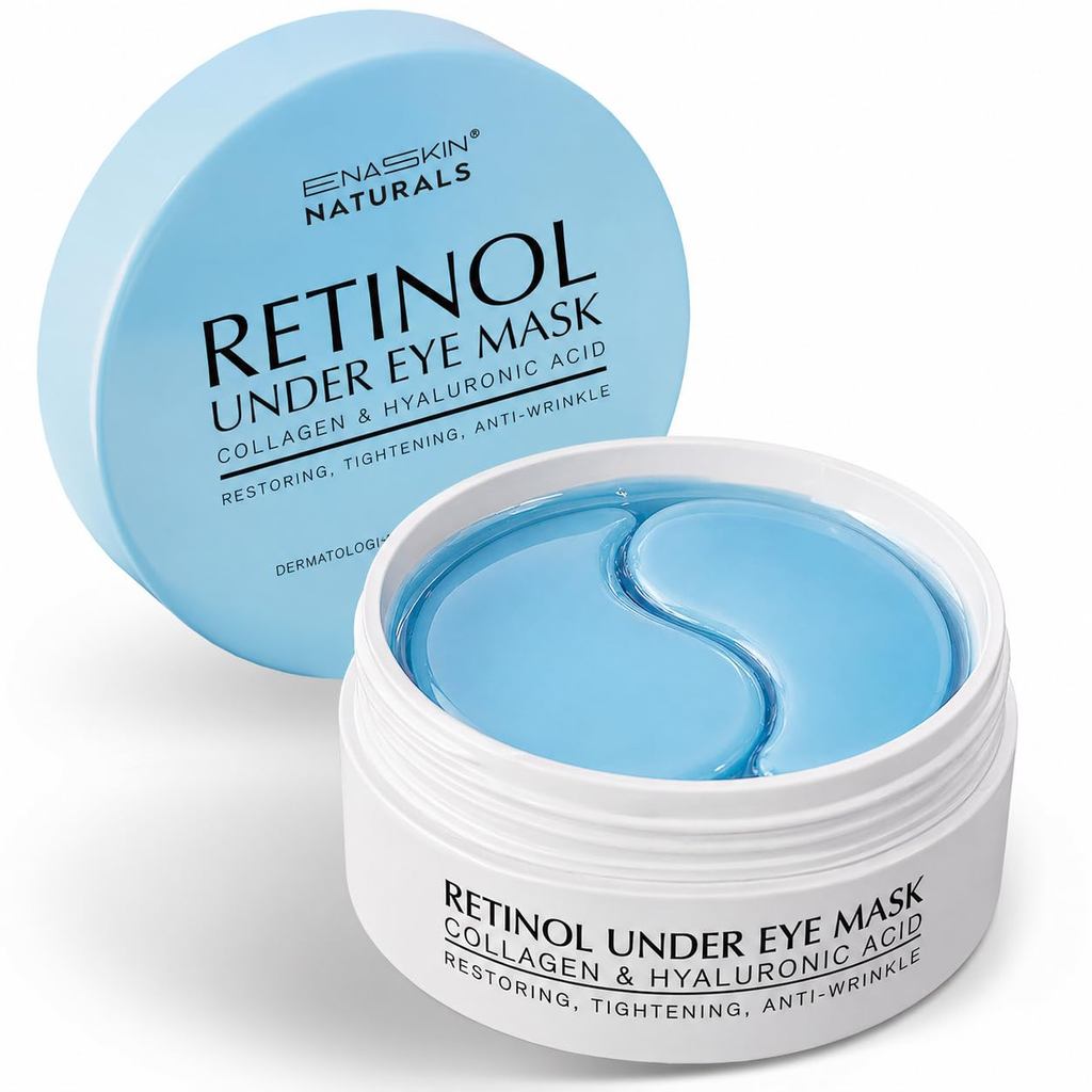 Patches para Olheiras: 30 Pares de Máscaras de Gel para Olhos Enaskin Naturals com Retinol e Colágeno - Reduz Rugas, Inc