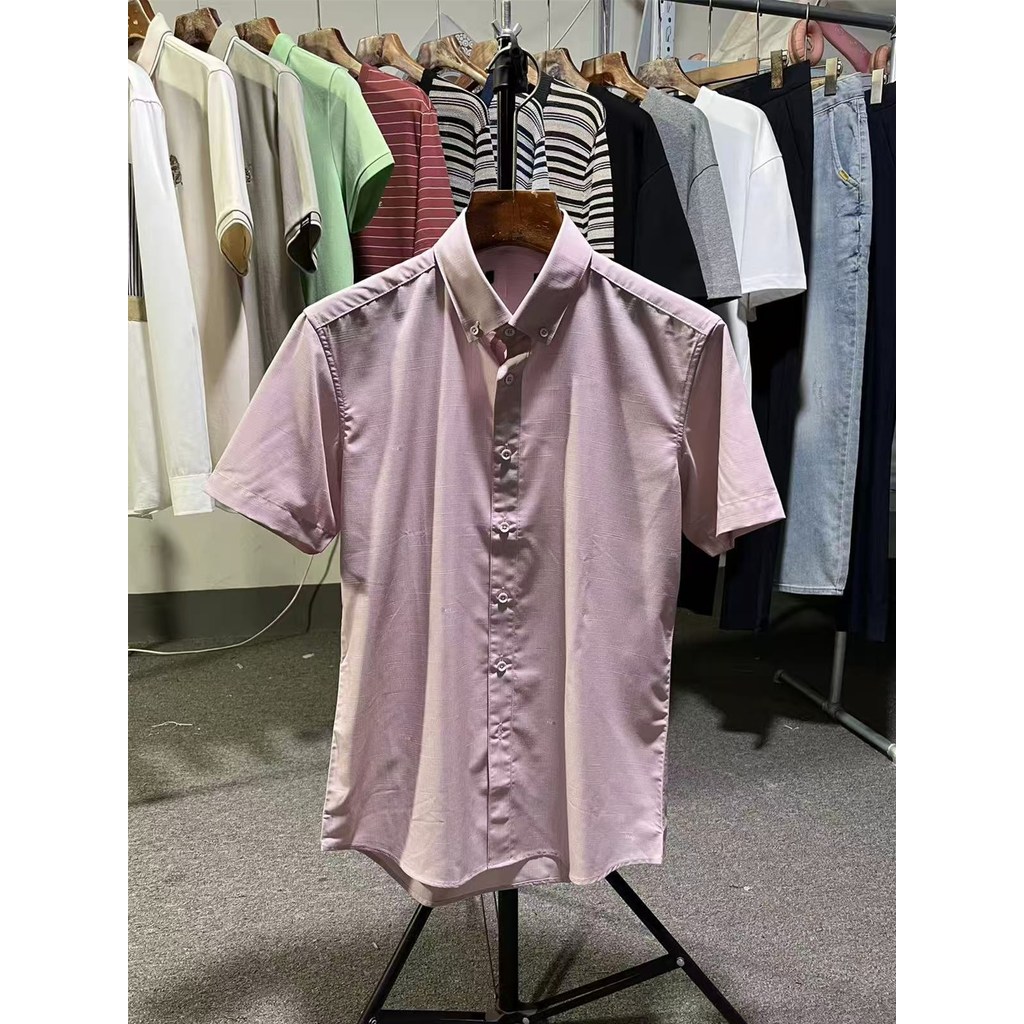 Armário de retirada H Home!Zhudi algodão estiramento respirável pedido restante verão Wear Tag masculino lapela manga cu