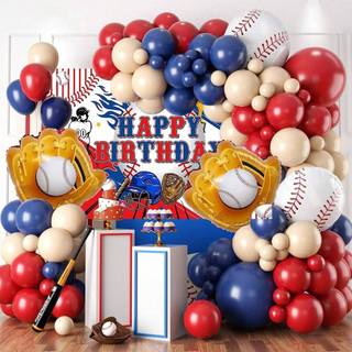 Novo estilo de beisebol filme alumínio balão bebê menino esportes festa aniversário conjunto cena crianças decoração ani
