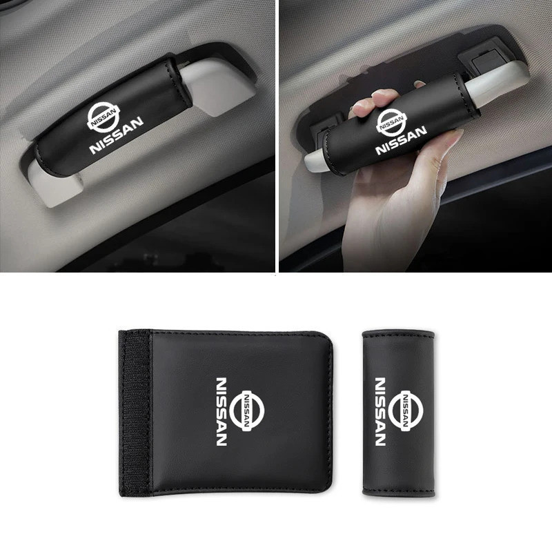 Capa Protetora para Alça de Teto de Carro, Acessórios para Nissan Juke, Patrol, Tiida, Note, Serena, Kicks, Cube Y62, Ve