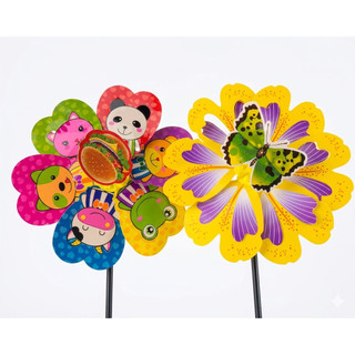 Cata-Vento Infantil de Jardim com Estampas Sortidas Coloridas – 1 Unidade Sortida