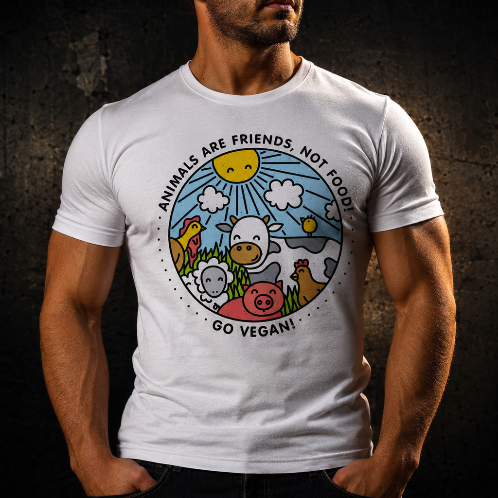 Camiseta Go Vegan Vegano Vegetais Vegetariano Fit4 - Decora