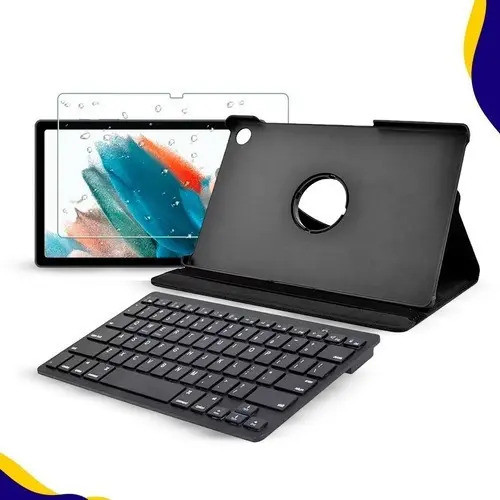 Capa Giratória Galaxy Tab A 8.0 T290 + Película + Teclado
