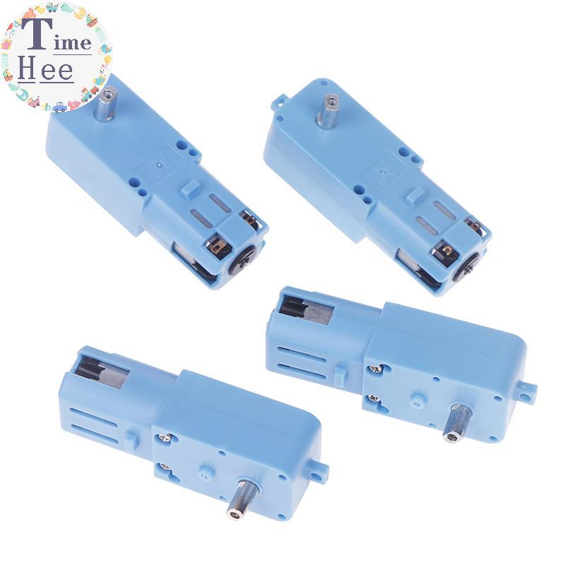 TimeHee DC 3V-6V 1 : 90 Motor De Engrenagem Azul Todo Em Metal/Meio De Eixo Único Robô Redutor De Velocidade De Veículo