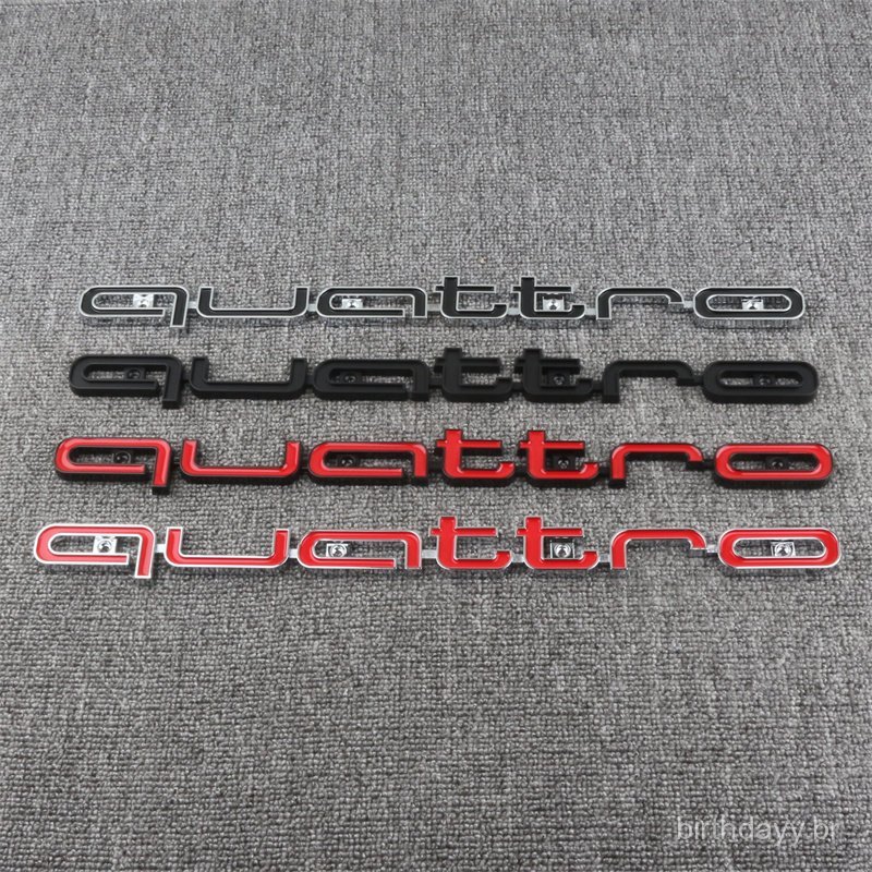 Novo emblema de grade em favo de mel Audi quattro RS3 RS4 RS5 6 7, emblema modificado para spoiler dianteiro, emblema de