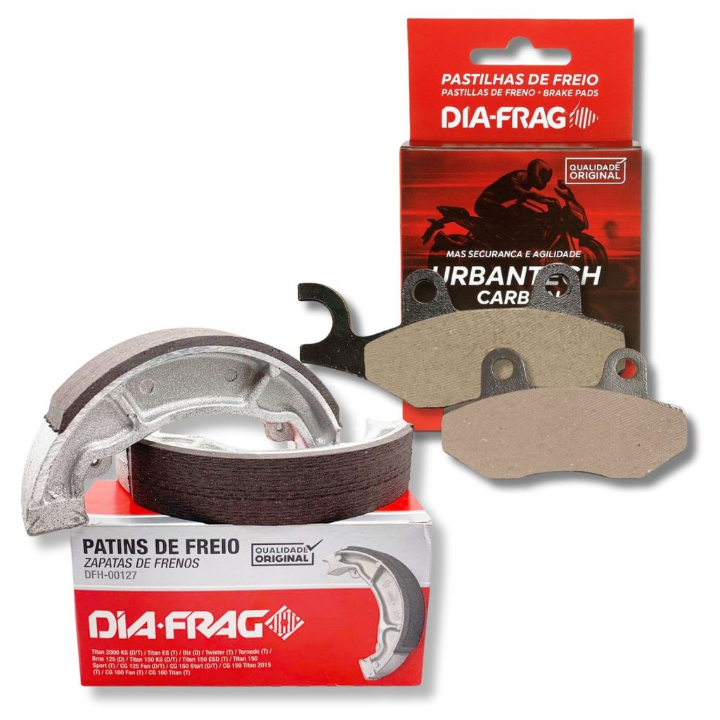 Pastilha e Lona de Freio Xtz 125 2002 A 2006 Diafrag