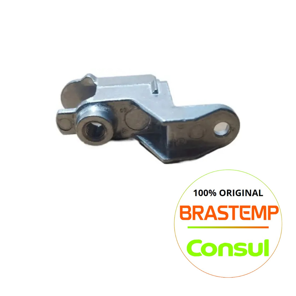 DOBRADIÇA INFERIOR REFRIGERADOR BRASTEMP W10257136 ORIGINAL CRB36 - CRB39 - BVR28 - CVU26  (DEMAIS MODELOS NA DESCRIÇÃO)