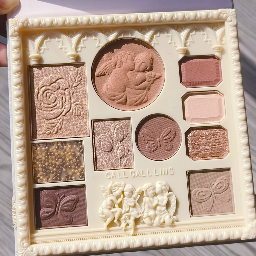 Paleta de sombras sintéticas faciais para iniciantes, iluminador de maquiagem leve, Blush, contorno perolado, brilho mul