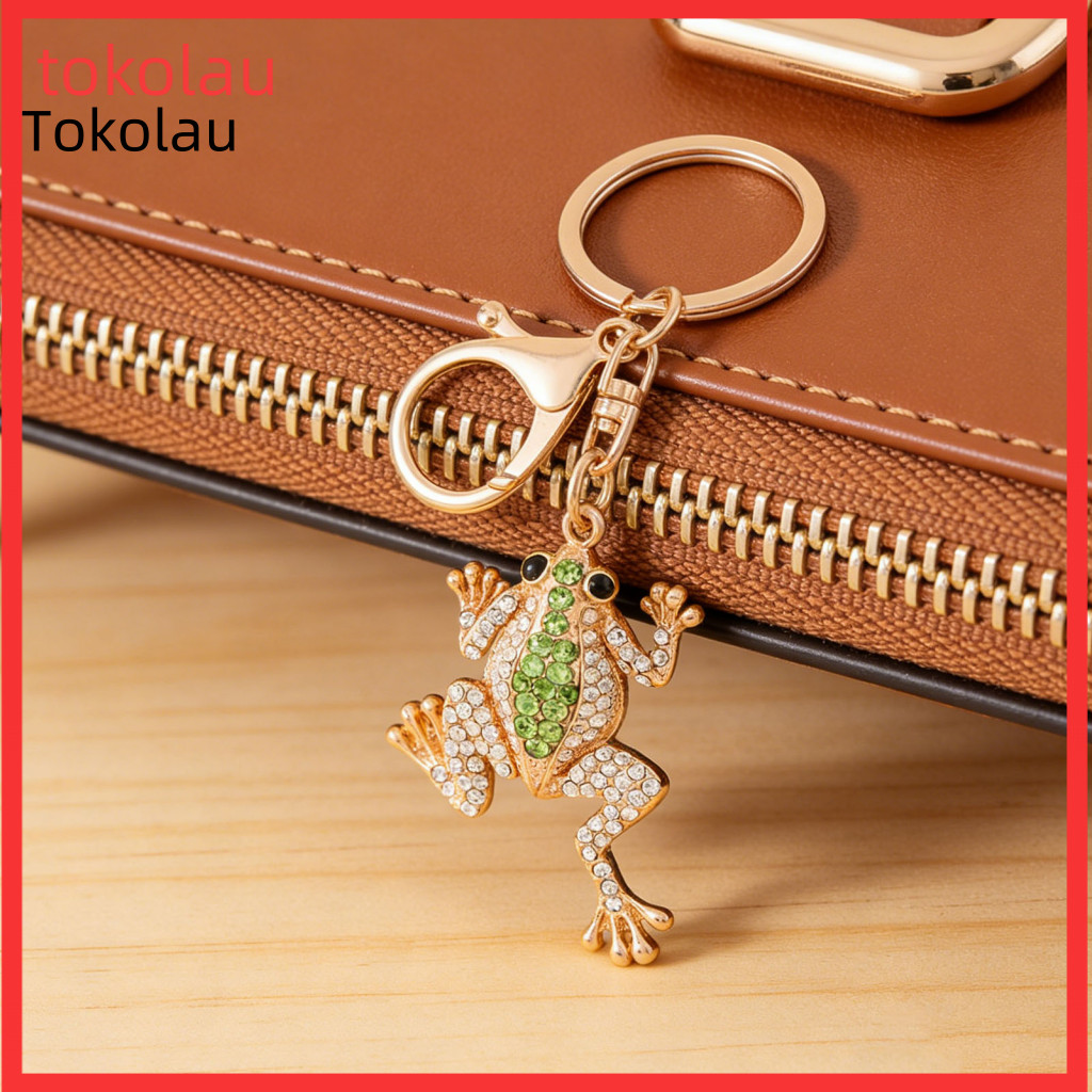 Lucky Toad Purse Charm Cultura Chinesa Chaveiro Brilhante Strass Sapo Money Frog Com Bolsa Pingente Para Homens Mulheres