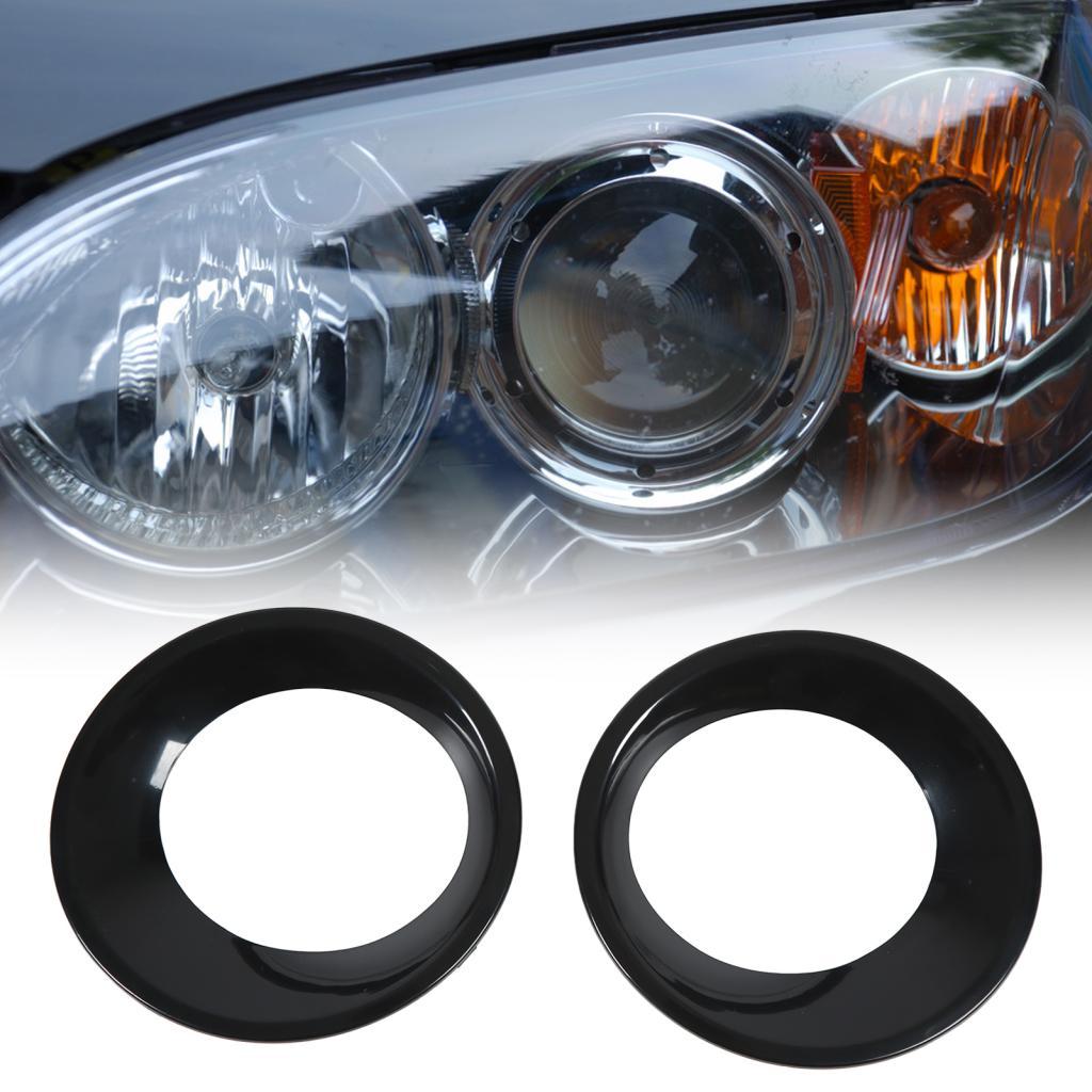 Aumotop capa protetora para lâmpada de neblina frontal, substituição para x3 e83 2007-2010 abs moldura de luz preta
