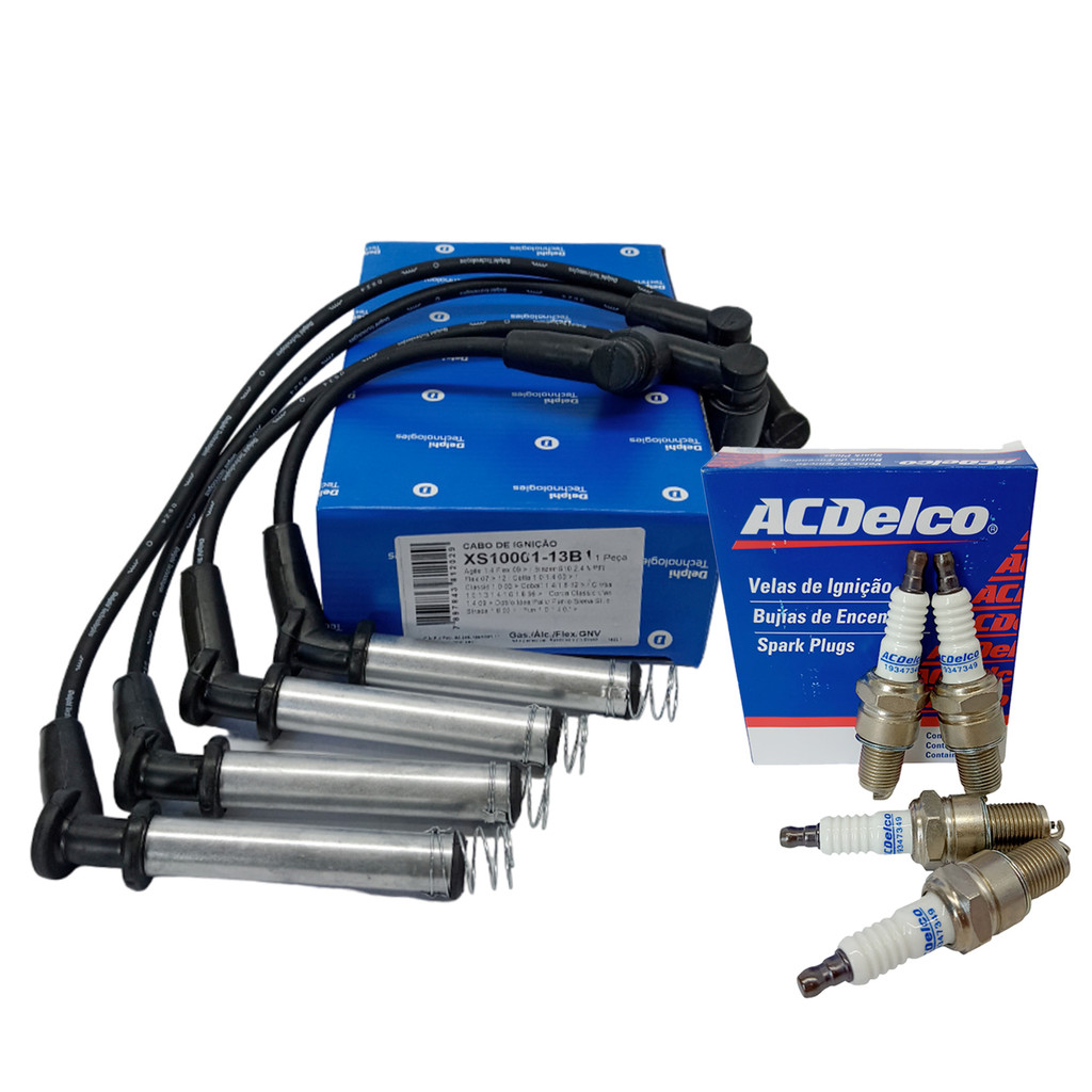 Kit Cabo E Velas Chevrolet Corsa 1.8 8v 2002 A 2010