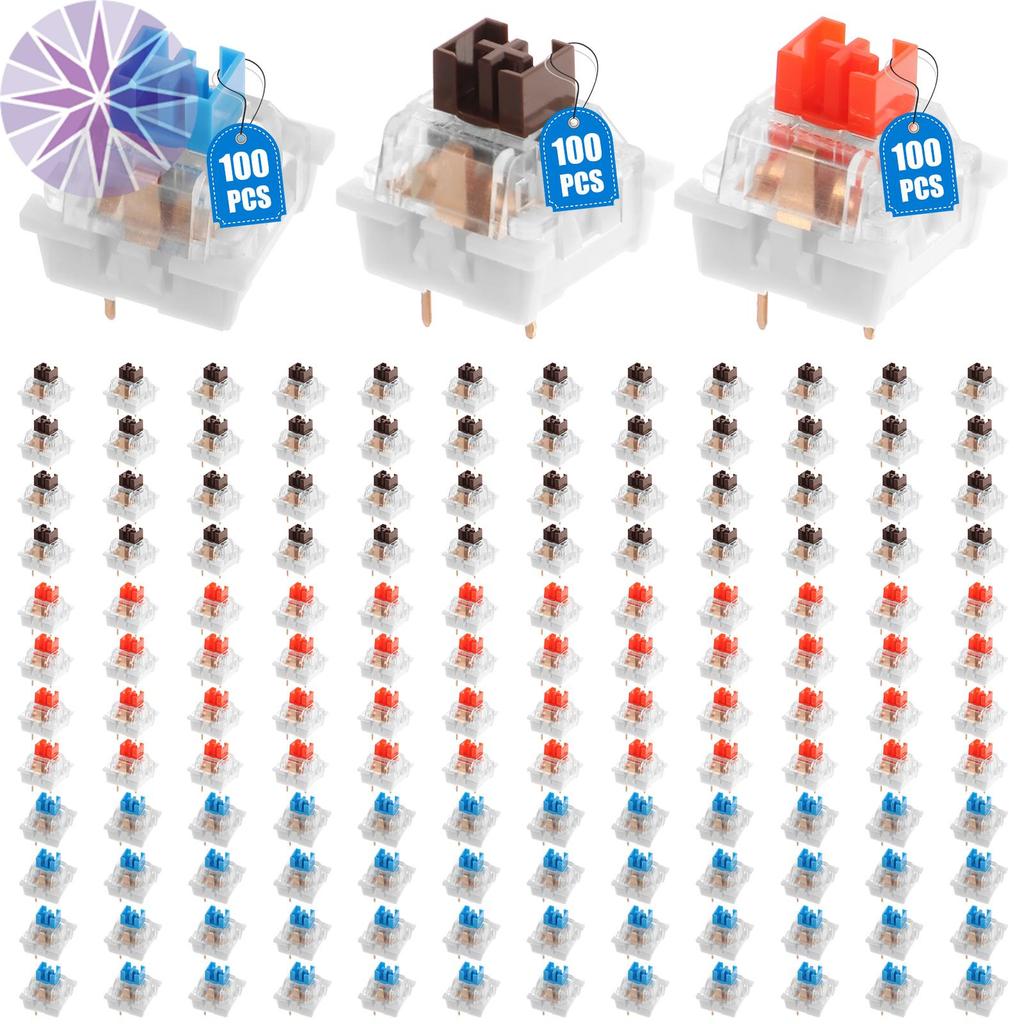 300Pcs Teclado Clicker 3 Pinos LED Interruptor De Mecânico Clicky Para Digitar Jogos SHOPCYC8709