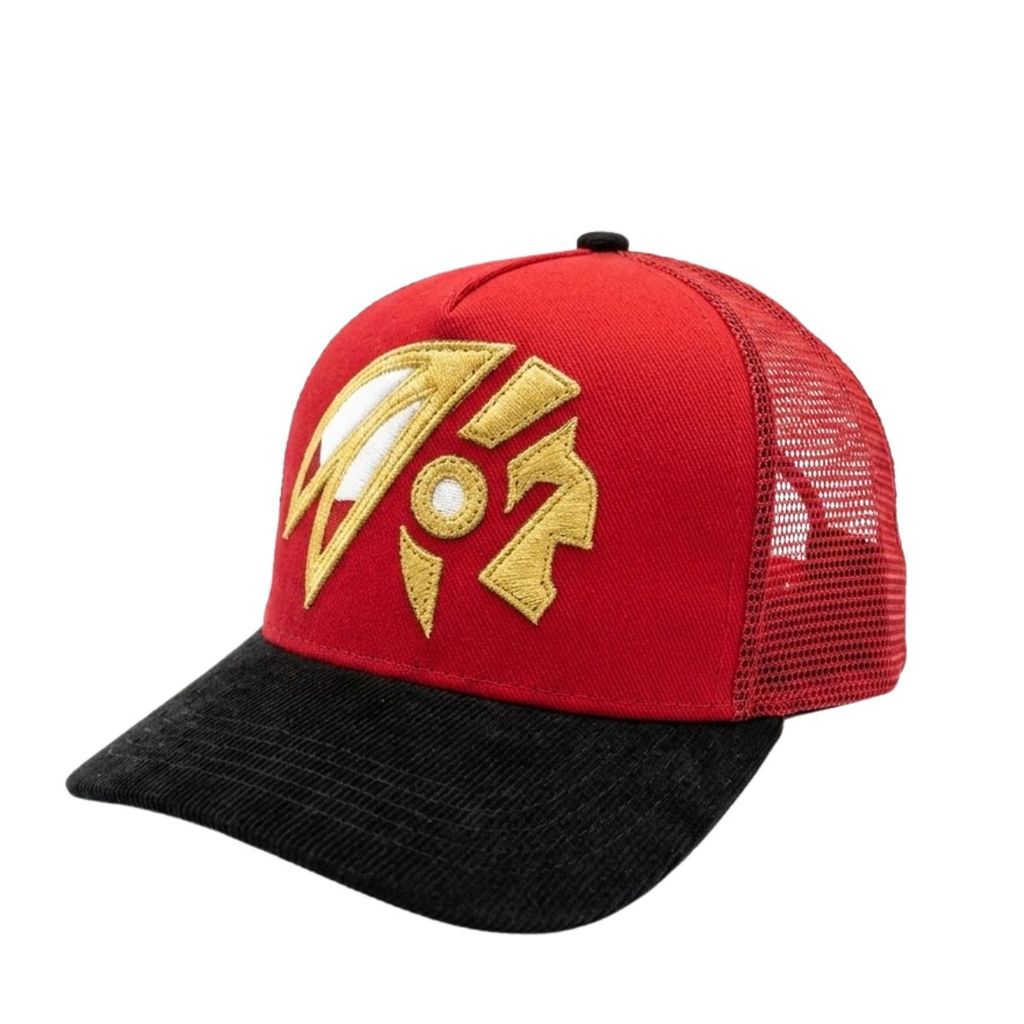 Boné Trucker Nocona Indio Aba Curva Country Veludo Vermelho/Preto
