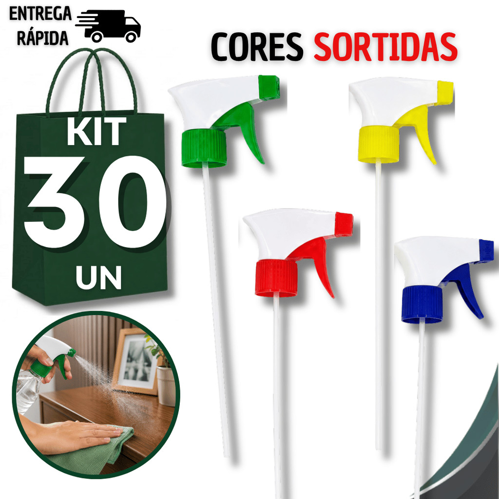 Conjunto Bico Pulverizador Gatilhos Borrifador Manual Garrafa Pet Multiuso Casa Jardim Qualidades