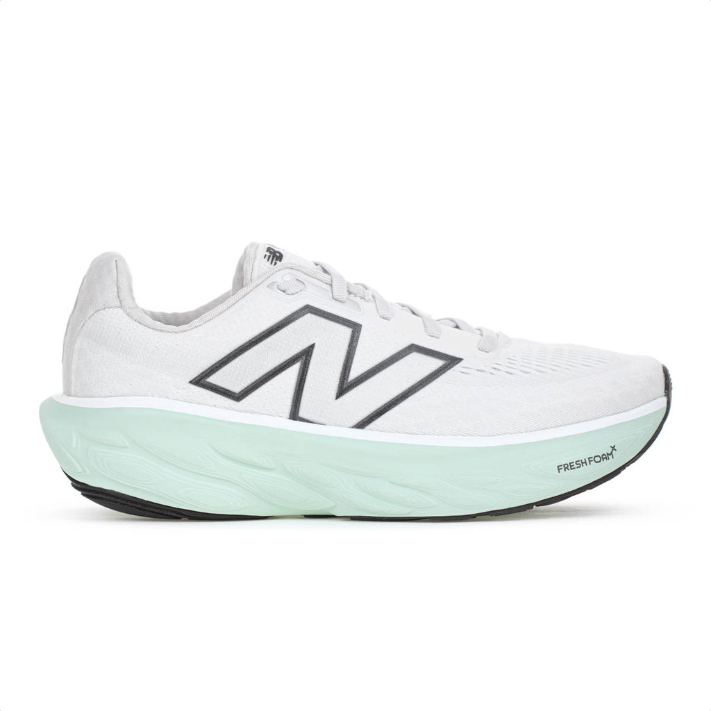 Tênis New Balance Fresh Foam X 1080 V14 Cinza Claro e Verde - Feminino
