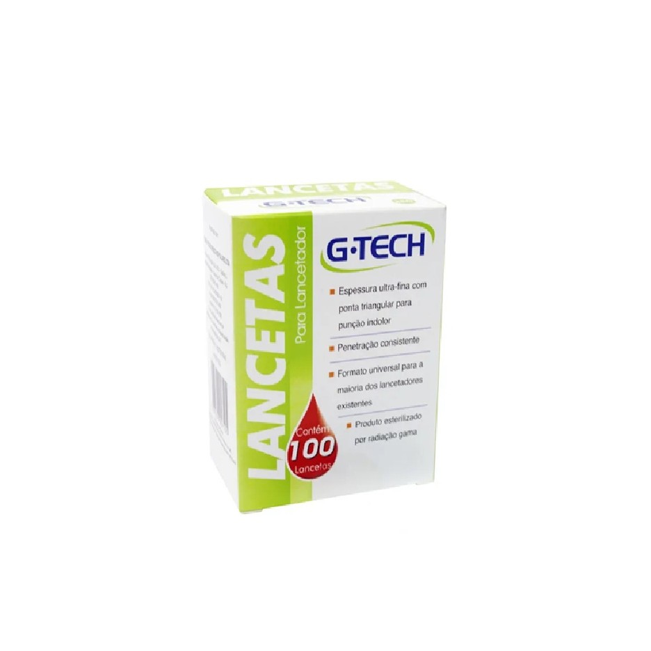 Lancetas para Lancetador Caneta Glicemia C/100 G-Tech