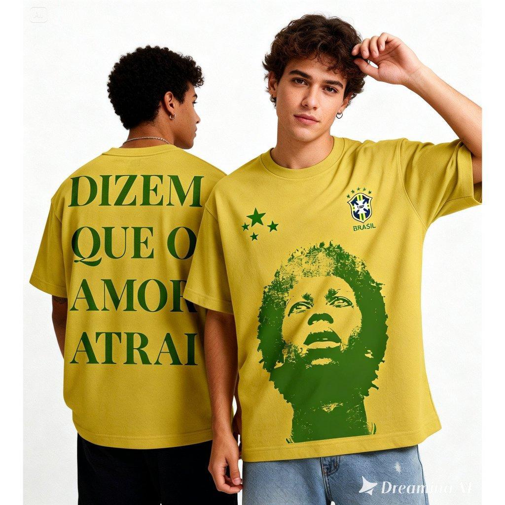 Camiseta Djavan Temática Copa Do Mundo Unissex Camisa Masculina Brasil Envio Imediato  Feminina
