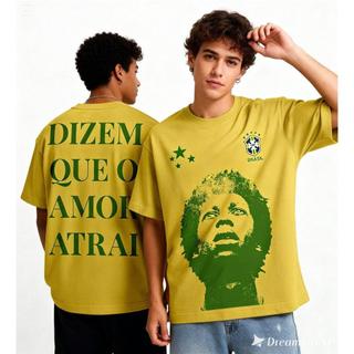 Camiseta Djavan Temática Copa Do Mundo Unissex Camisa Masculina Brasil Envio Imediato  Feminina