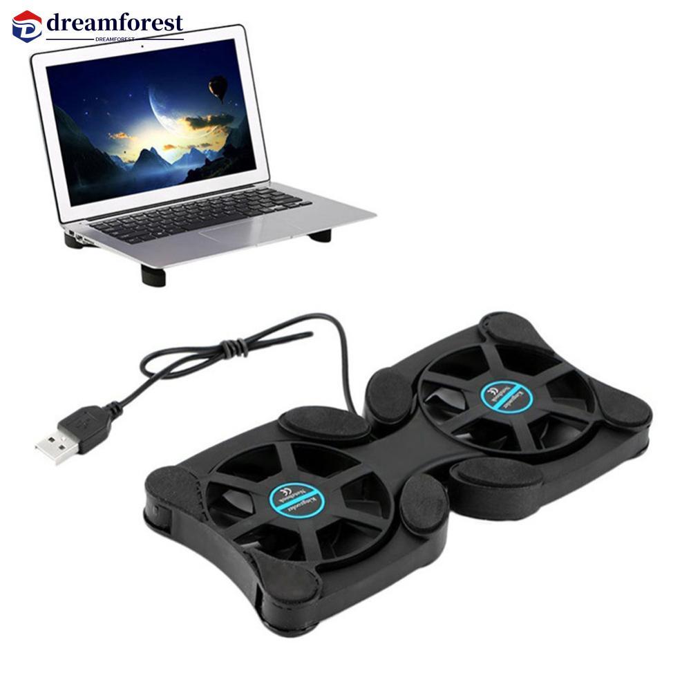 DREAMFOREST USB Mini Ventilador Para Laptop Suporte Notebook Dobrável Cooler Almofada De Refrigeração Radiador Master Ac