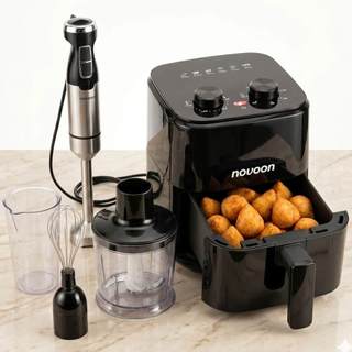 KIT AIR FRYER 2,5L DIGITAL E MIXER INOX COMPLETO