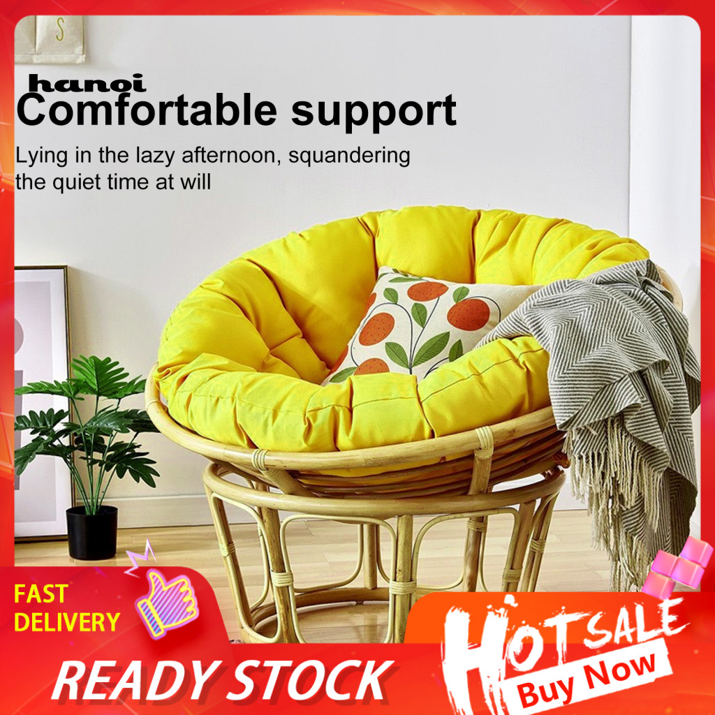 Thick Cushion for Swing Chair Hammock Seat Round for Hanging Egg Stuffed Pad Comfortable Rocker for Patio Garden