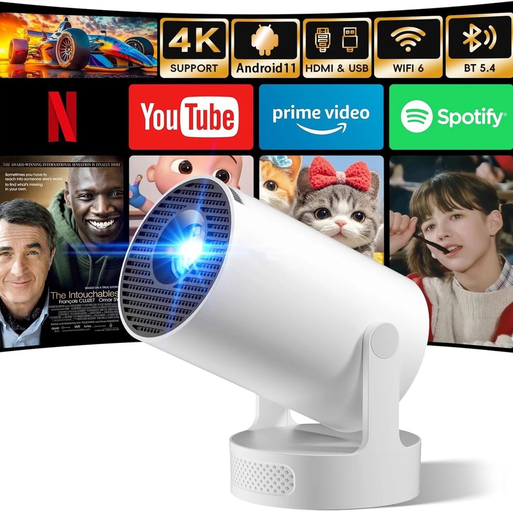 Novo projetor de curta distância hy300ultra de alta definição 4K para uso doméstico, mini projetor portátil Android.