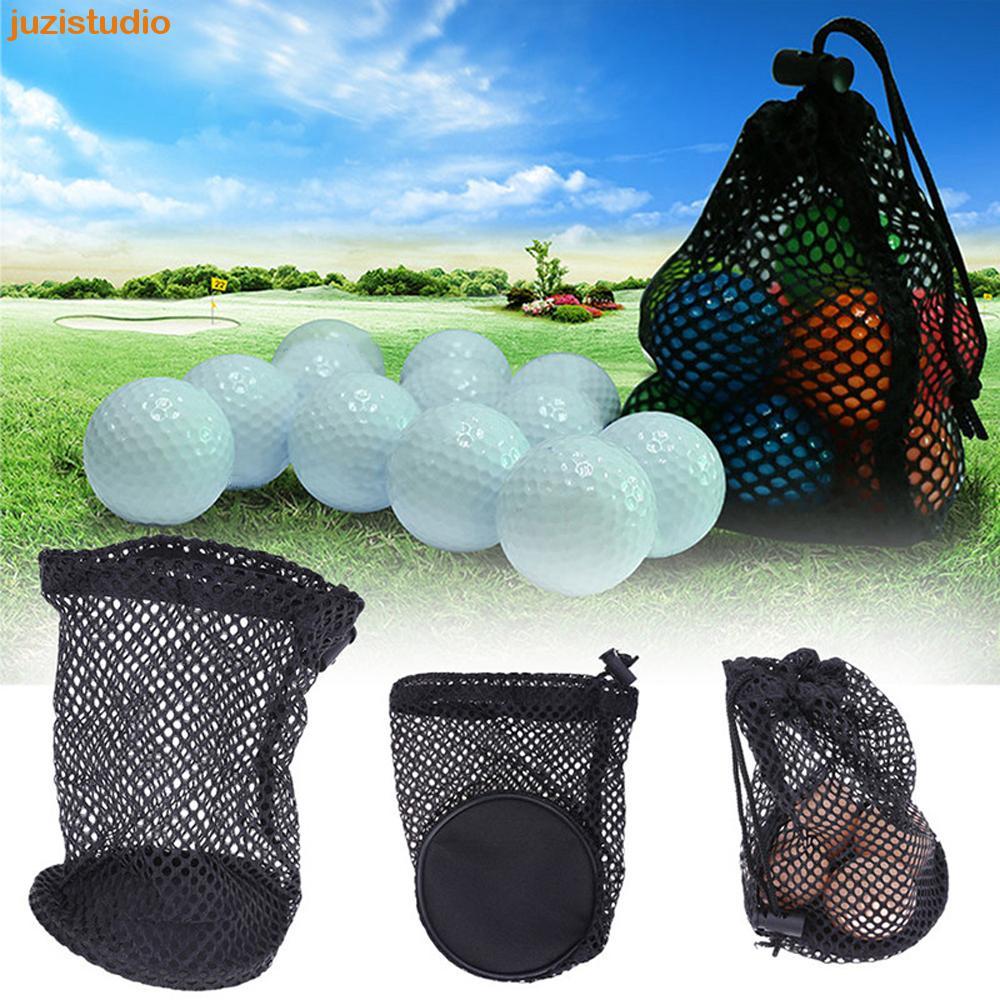 JUZISTUDIO Saco De Malha De Golfe Leve Acessórios Esportes Net 16/32/56 Bola Transporte Náilon Armazenamento